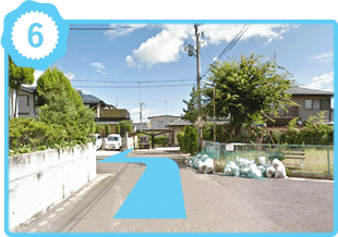 郡山駅方面からの道順6